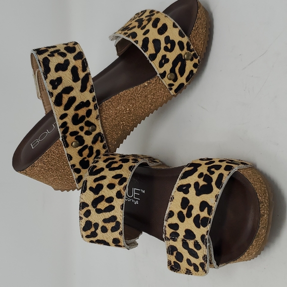 Corkys Shoes Boutique By Corkys Wild Thing Leopard Wedge Sandals 6